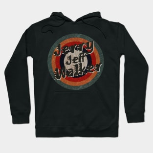 Retro Color Typography Faded Style Jerry Jeff Walker Hoodie